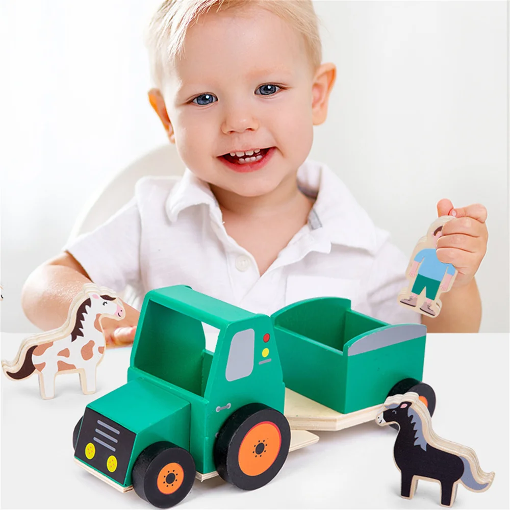 Green Wooden Tractor Toys Convenient Disassembly of Head and Tail Home Furnishing Crafts In Children's Trailer Scenic Spot
Green Wooden Tractor Toys Convenient Disassembly of Head and Tail Home Furnishing Crafts In Children's Trailer Scenic Spot