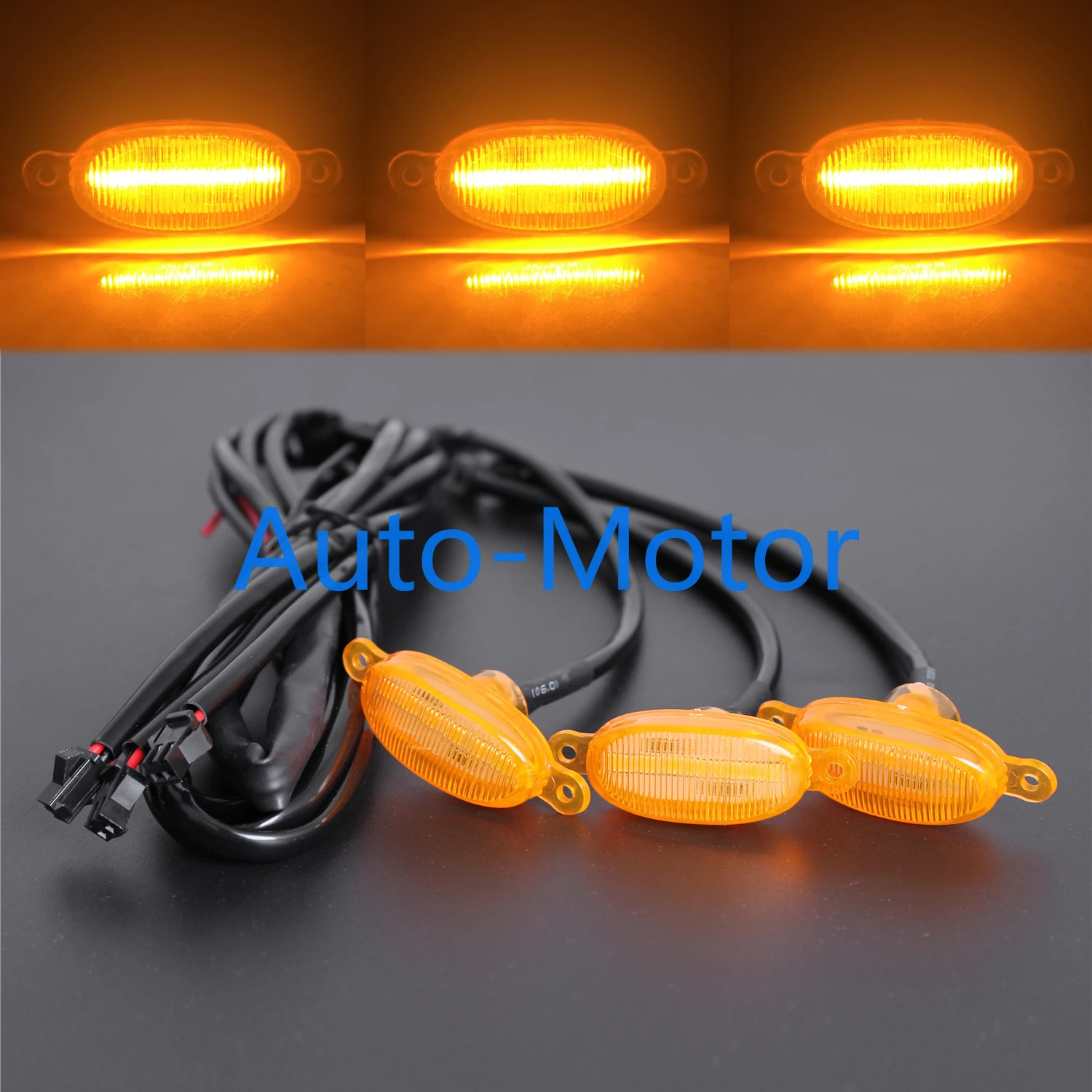 1 Kit 3 Amber Car Front Grille LED Light Bright Yellow Decor Lamp Daytime Running Light Universal
1 Kit 3 Amber Car Front Grille LED Light Bright Yellow Decor Lamp Daytime Running Light Universal