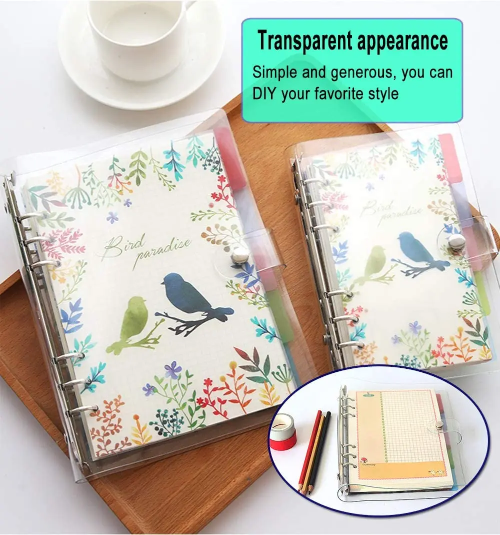 A5 Transparent And Soft PVC Notebook Cover And 10 Pieces Of A5 Notebook Binder Binder
A5 Transparent And Soft PVC Notebook Cover And 10 Pieces Of A5 Notebook Binder Binder
