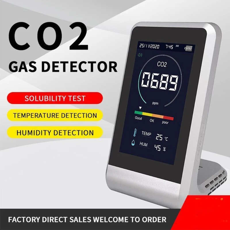 Carbon Dioxide CO2 Detector Monitor Meter Tester Sensor Temperature Humidity Semiconductor/infrared Air Quality Detector
Carbon Dioxide CO2 Detector Monitor Meter Tester Sensor Temperature Humidity Semiconductor/infrared Air Quality Detector