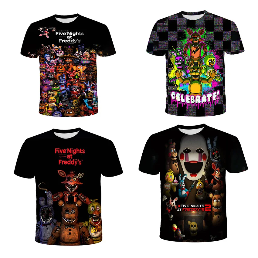 Pop Freddie 4t-14t Children's T-shirt Five Nights 3D Printing T-Shirt Boy Girls Fashion Short Sleeve T-shirt Fnaf Children's Tee
Pop Freddie 4t-14t Children's T-shirt Five Nights 3D Printing T-Shirt Boy Girls Fashion Short Sleeve T-shirt Fnaf Children's Tee