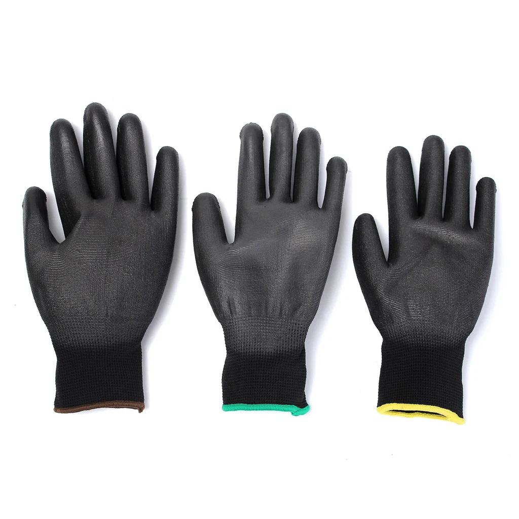 6 Pairs Nylon PU Coated Safety Work Gloves for Garden Builders, Precision Work 
6 Pairs Nylon PU Coated Safety Work Gloves for Garden Builders, Precision Work