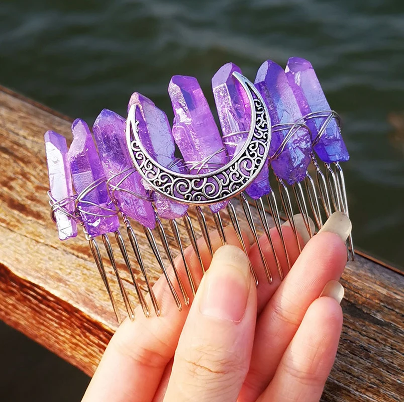 Colorful Moon Natural Druzy Bridal Combs Hair Accessories for Women Rhinestone Headband Wedding Bride Bridesmaid Gift
Colorful Moon Natural Druzy Bridal Combs Hair Accessories for Women Rhinestone Headband Wedding Bride Bridesmaid Gift