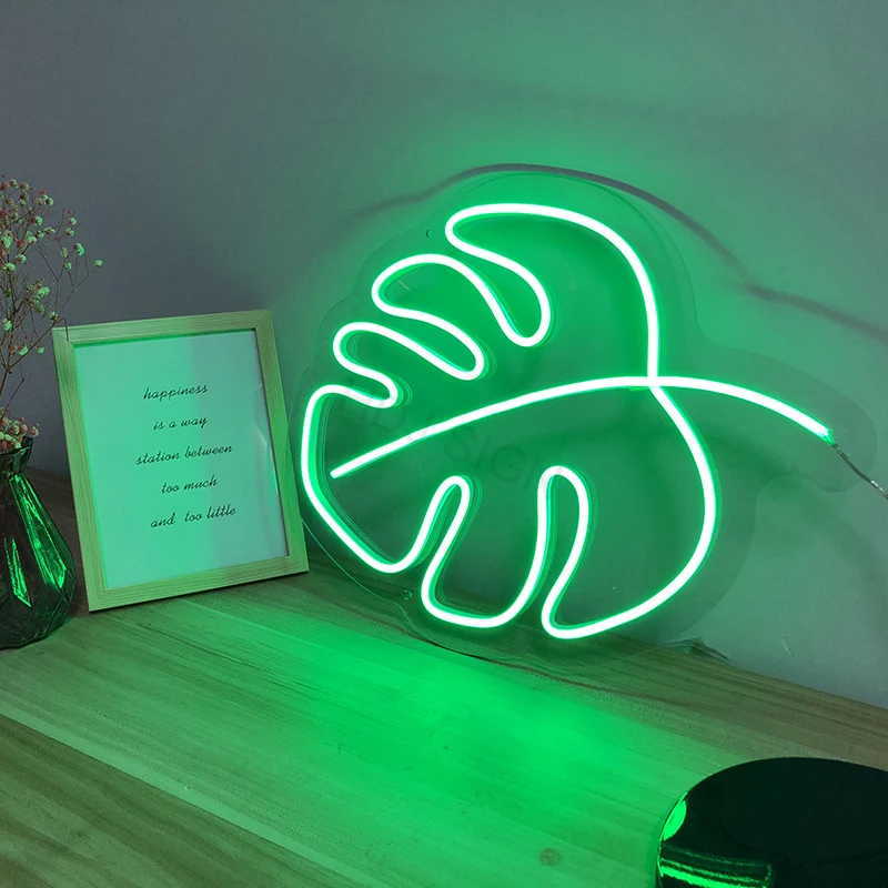 Green leaf Custom Neon Sign LED Light Suitable For Store Office Living Room Interior Design Wall Decor Sign
Green leaf Custom Neon Sign LED Light Suitable For Store Office Living Room Interior Design Wall Decor Sign