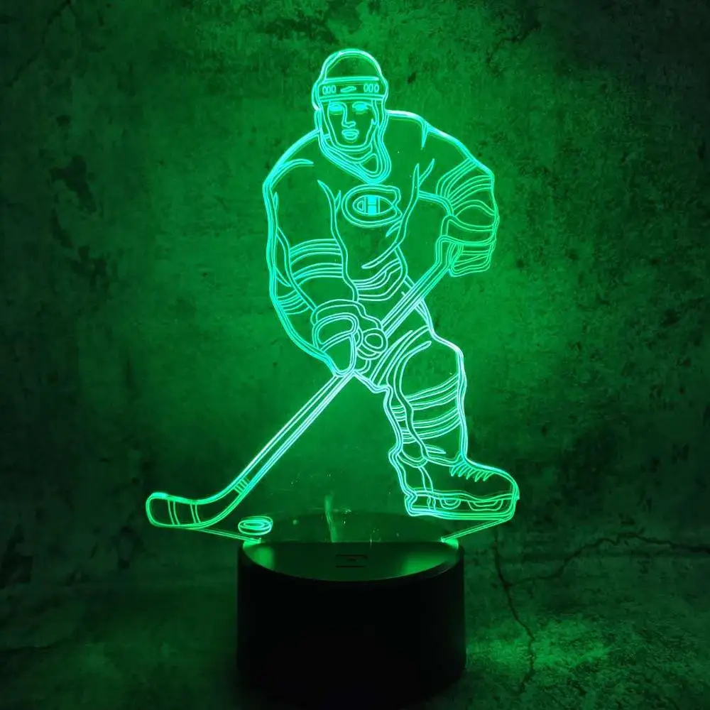 Ice Hockey Game 3D LED Lamp Visual Night Lights For Kids Touch Usb Table Lampara Lampe 7 Color Changing Bedroom Decoration Light
Ice Hockey Game 3D LED Lamp Visual Night Lights For Kids Touch Usb Table Lampara Lampe 7 Color Changing Bedroom Decoration Light