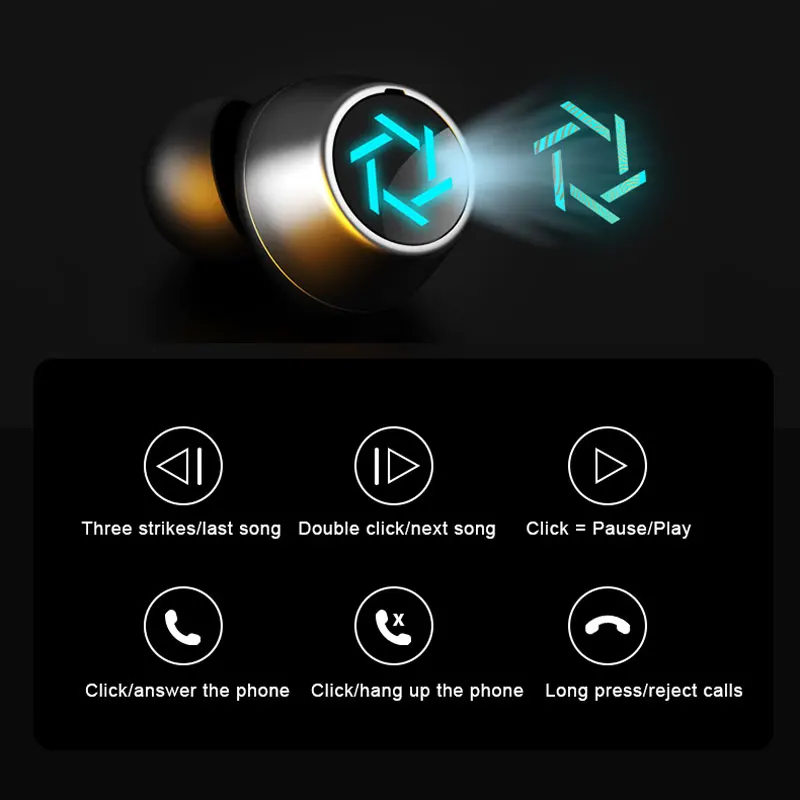 The new S15 wireless TWS5.0 bluetooth headset in-ear with digital display sports waterproof earbuds sports/game touch headset
The new S15 wireless TWS5.0 bluetooth headset in-ear with digital display sports waterproof earbuds sports/game touch headset