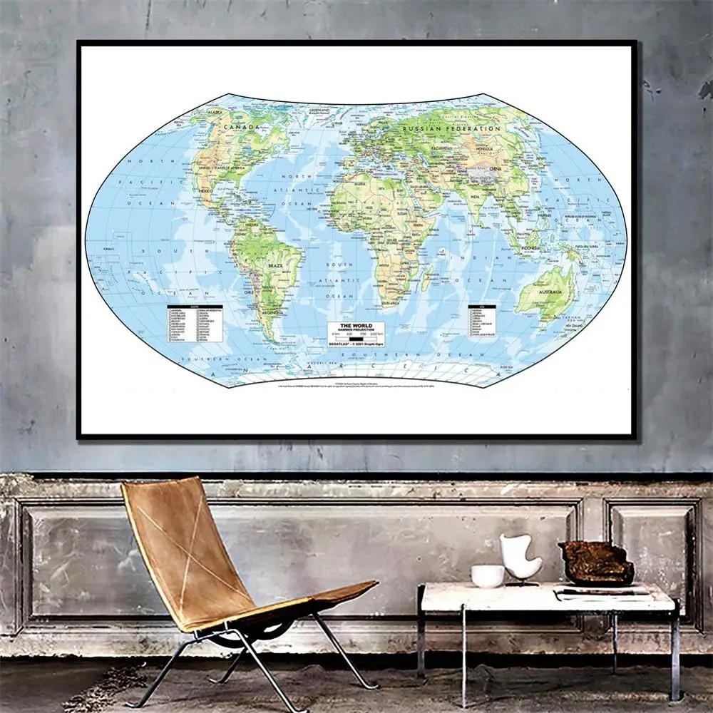 The World Hammer Projection Map Posters and Prints Wall Art Pictures on canvas Paintings Decoration Maps for Home Living Room
The World Hammer Projection Map Posters and Prints Wall Art Pictures on canvas Paintings Decoration Maps for Home Living Room