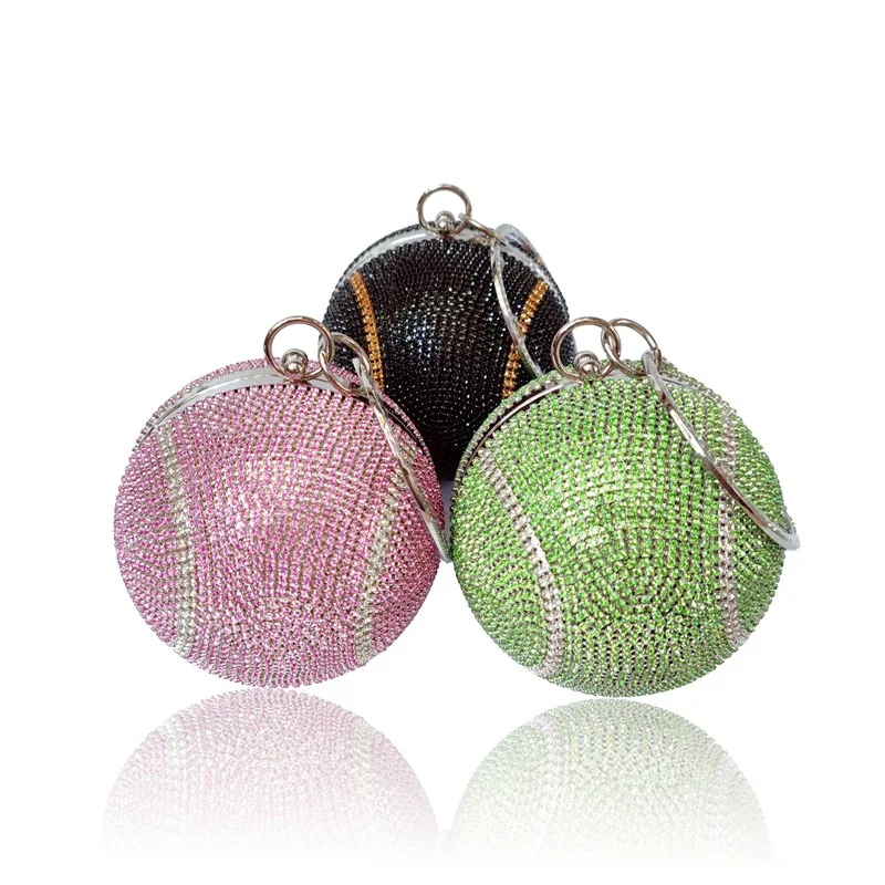 Bag For Women Tennis Round Ball Diamonds Clutch Purses for Women Evening Rhinestone Handbags Ladies Cocktail Party Dinner Bag
Bag For Women Tennis Round Ball Diamonds Clutch Purses for Women Evening Rhinestone Handbags Ladies Cocktail Party Dinner Bag