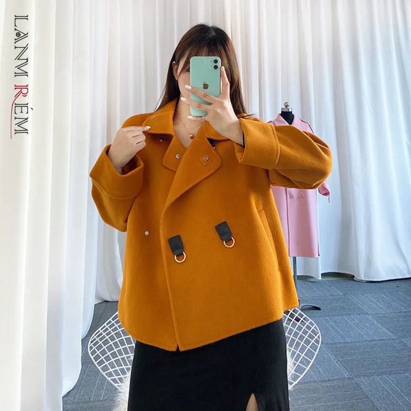 LANMREM 2021 Autumn Winter New Orange Color Wool Coat Women Long Sleeve Leather Buckle Loose Top Female Fashion Coats 2W879
LANMREM 2021 Autumn Winter New Orange Color Wool Coat Women Long Sleeve Leather Buckle Loose Top Female Fashion Coats 2W879