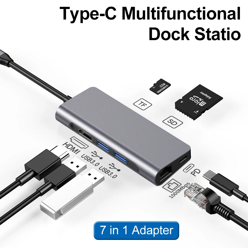 

USB HUB C-Tipo c para Multi Portas USB 3.0 Tipo C Adaptador de Energia USB3.0 USB-C HUB Splitter dock Para Macbook Pro Ar USBC H