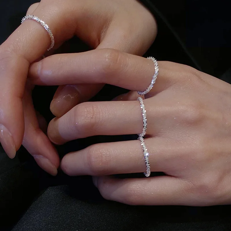 Elegant Silver Plated Sparkling Ring Simple Style Versatile Decorative Compact Index Finger Ring Women Fashion Charm Jewelry
Elegant Silver Plated Sparkling Ring Simple Style Versatile Decorative Compact Index Finger Ring Women Fashion Charm Jewelry