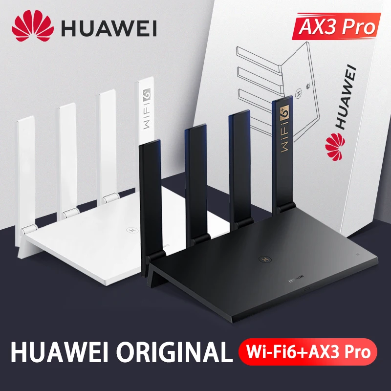 

Wi-Fi-роутер Huawei AX3 Pro, 4-ядерный, 6 + 3000 Мбит/с, 2,4 ГГц, 5 ГГц