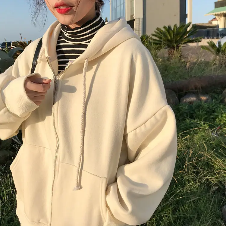 oversized sweatshirt cardigan jacket oversized zipper hoodie Korean loose solid color sweatshirt women's top Korea Harajuku top
oversized sweatshirt cardigan jacket oversized zipper hoodie Korean loose solid color sweatshirt women's top Korea Harajuku top