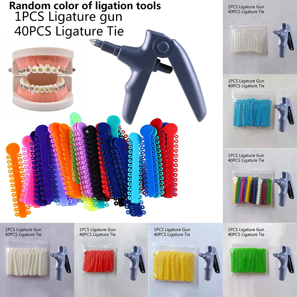 41 pcs Orthodontic Ligature Ties kit Plastic Multi-Color Ligature Tool Elasticity Useful
41 pcs Orthodontic Ligature Ties kit Plastic Multi-Color Ligature Tool Elasticity Useful