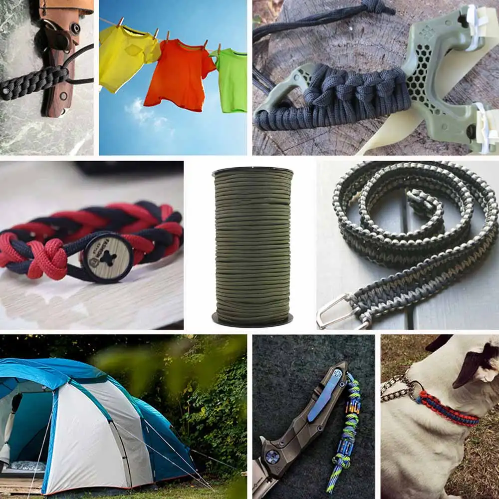 100M 7-Core Paracord Rope 550 military standard Cord 4mm Outdoor Parachute Cord Survival Umbrella Tent Lanyard Strap
100M 7-Core Paracord Rope 550 military standard Cord 4mm Outdoor Parachute Cord Survival Umbrella Tent Lanyard Strap
