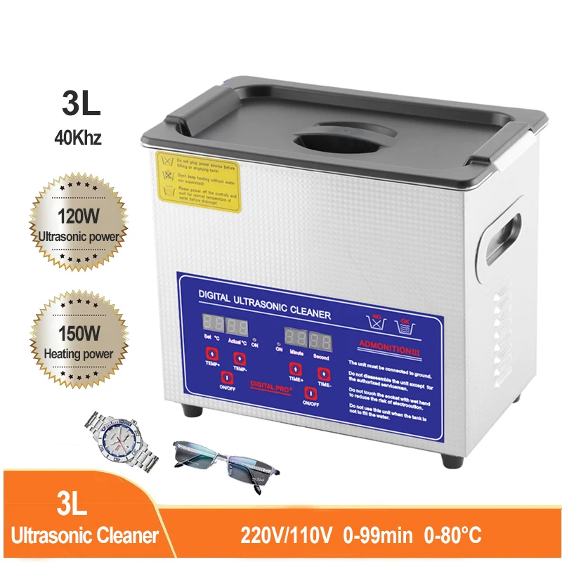 3L/4L Ultrasonic Cleaner Digital Timer Stainless Bath Jewelry Glasses Watch Cleaner Oil Rust Remove Ultrasound Cleaning Machine
3L/4L Ultrasonic Cleaner Digital Timer Stainless Bath Jewelry Glasses Watch Cleaner Oil Rust Remove Ultrasound Cleaning Machine