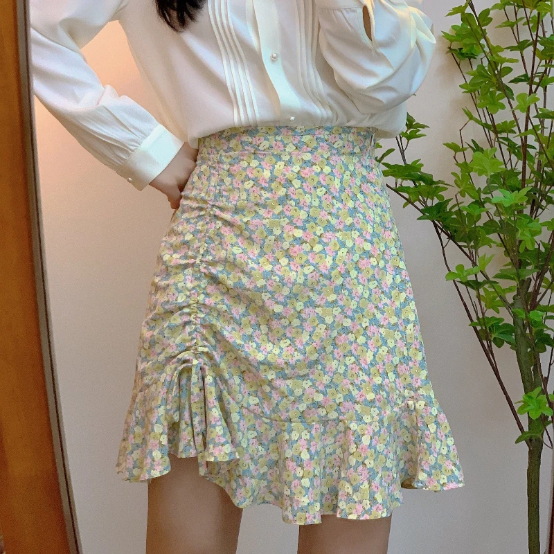 Skirts Women Chiffon Vintage Floral Trumpet Summer Ruffles Hem Elastic High Waist Mini All-match Holiday Beachwear Prairie Chic
Skirts Women Chiffon Vintage Floral Trumpet Summer Ruffles Hem Elastic High Waist Mini All-match Holiday Beachwear Prairie Chic