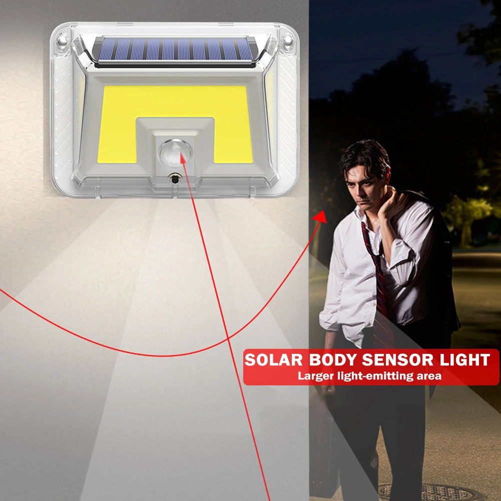 Human Body Motion Sensor 100 LED Solar Wall Mounted Light Outdoor Sunlight Lamp Motion Sensor Security Wall Lamp for Outdoor
Human Body Motion Sensor 100 LED Solar Wall Mounted Light Outdoor Sunlight Lamp Motion Sensor Security Wall Lamp for Outdoor