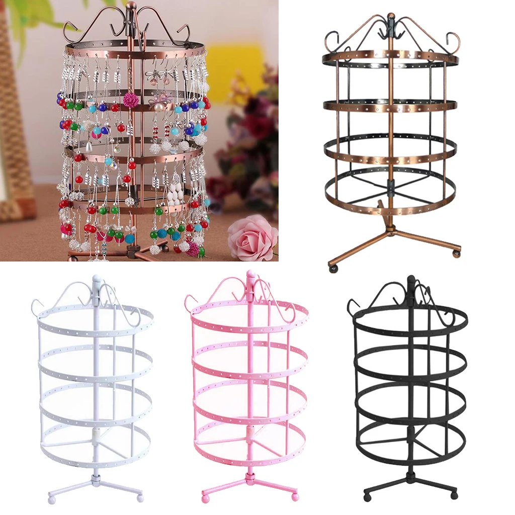 Vintage144 Holes 4-Layer Jewelry Display Stand Holder, Rotating Earring Hanger Necklace Organizer Jewelry Display Rack
Vintage144 Holes 4-Layer Jewelry Display Stand Holder, Rotating Earring Hanger Necklace Organizer Jewelry Display Rack