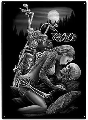 12 X 8 Inch Tin Sign Ride or Die Lovers Motorcycle Skull.Vintage Iron Painting Metal Plate Novelty
12 X 8 Inch Tin Sign Ride or Die Lovers Motorcycle Skull.Vintage Iron Painting Metal Plate Novelty