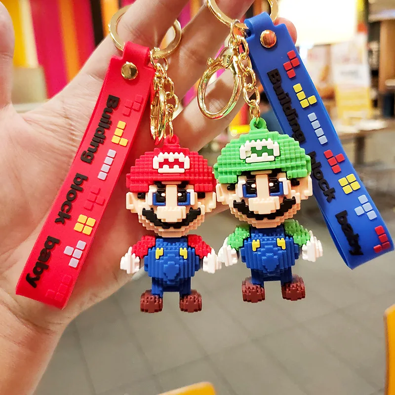 Creative Super Mario Keychain Cartoon Anime Doll Key Chains Pvc Building Blocks Bag Pendant Toys for Daily Birthday Holiday Gift
Creative Super Mario Keychain Cartoon Anime Doll Key Chains Pvc Building Blocks Bag Pendant Toys for Daily Birthday Holiday Gift