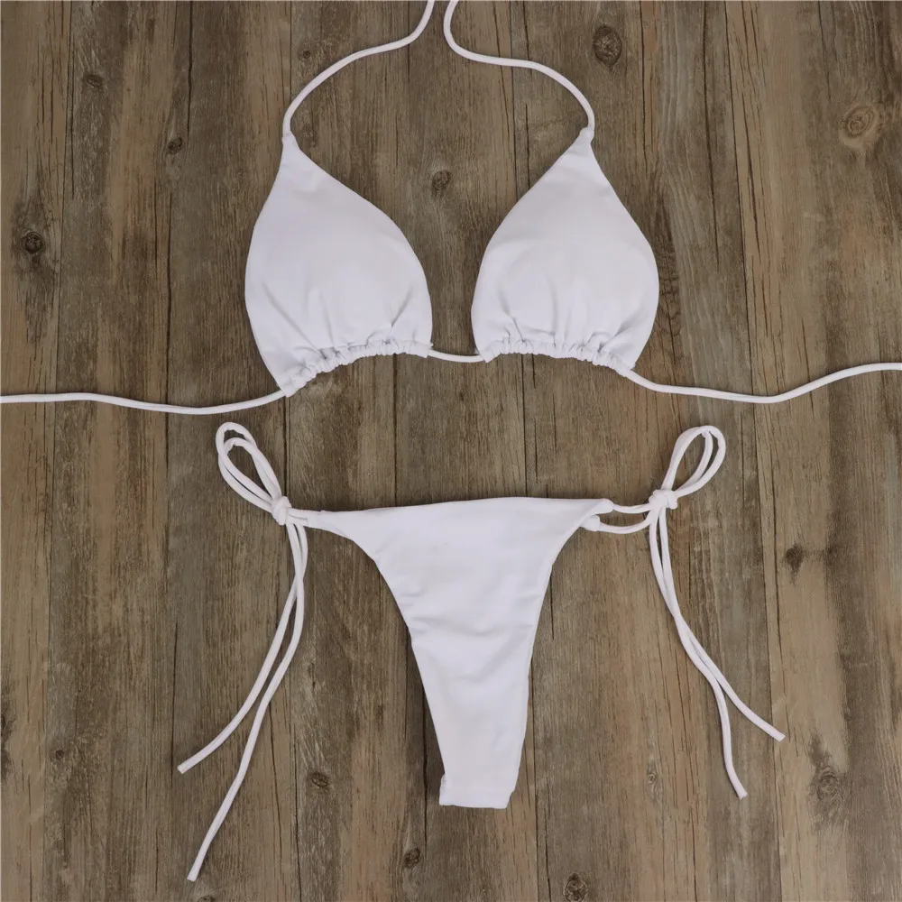 AIUJXK Solid Color Micro Bikini 2021 Halter String Sexy Thong Bikinis Female Summer Bandage Swimwear BeachWear Swim Bathing Suit
AIUJXK Solid Color Micro Bikini 2021 Halter String Sexy Thong Bikinis Female Summer Bandage Swimwear BeachWear Swim Bathing Suit