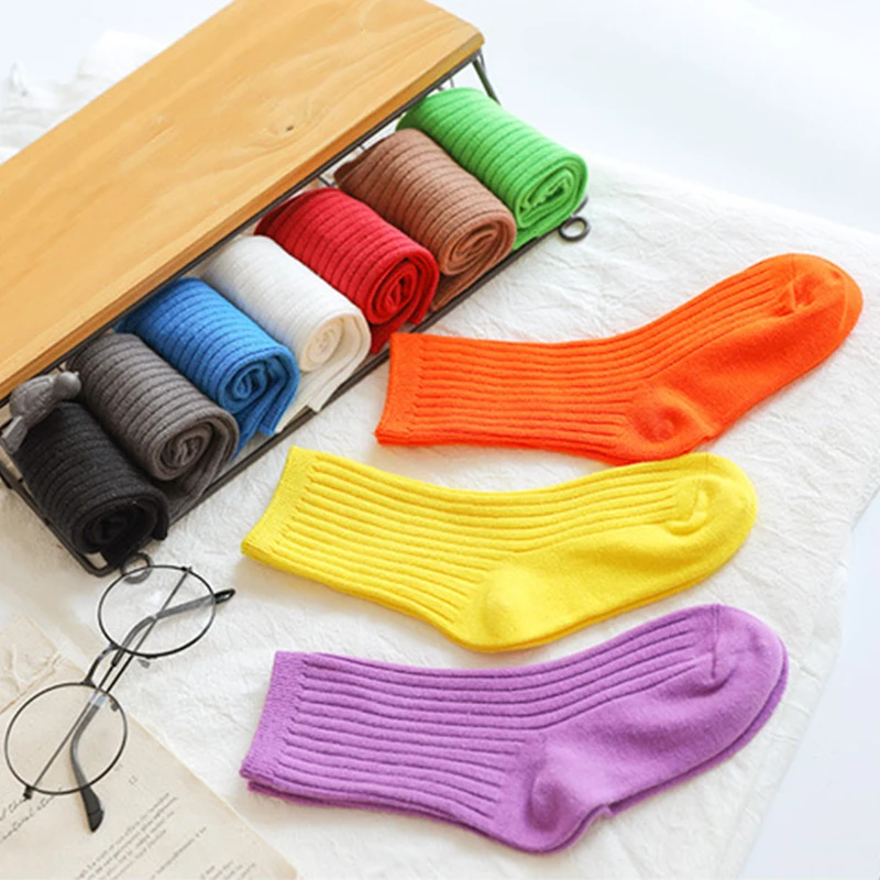 1 Pair Autumn Winter Warmer Double Needle Mid Tube Socks Candy Color Children Cotton Soft Casual Breathable Socks For Boy Girl
1 Pair Autumn Winter Warmer Double Needle Mid Tube Socks Candy Color Children Cotton Soft Casual Breathable Socks For Boy Girl