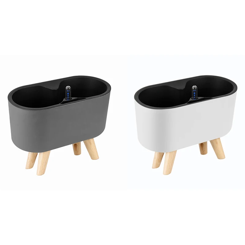 Automatic Self-Watering Plastic Plant Pot With Water Level Indicator Floor Table Flowerpot Planter With Wooden Bracket
Automatic Self-Watering Plastic Plant Pot With Water Level Indicator Floor Table Flowerpot Planter With Wooden Bracket