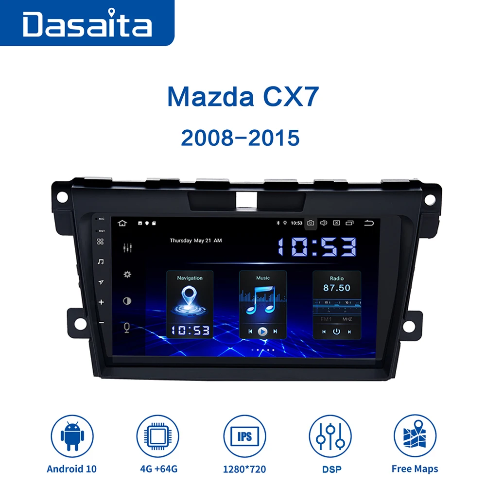 Dasaita 9 "IPS BT5.0 DSP Авторадио 1 Din Android 10,0 для Mazda CX-7 2008 2009 2010 2011 2012 2013 2014 2015 GPS Видео Стерео
Dasaita 9 "IPS BT5.0 DSP Авторадио 1 Din Android 10,0 для Mazda CX-7 2008 2009 2010 2011 2012 2013 2014 2015 GPS Видео Стерео