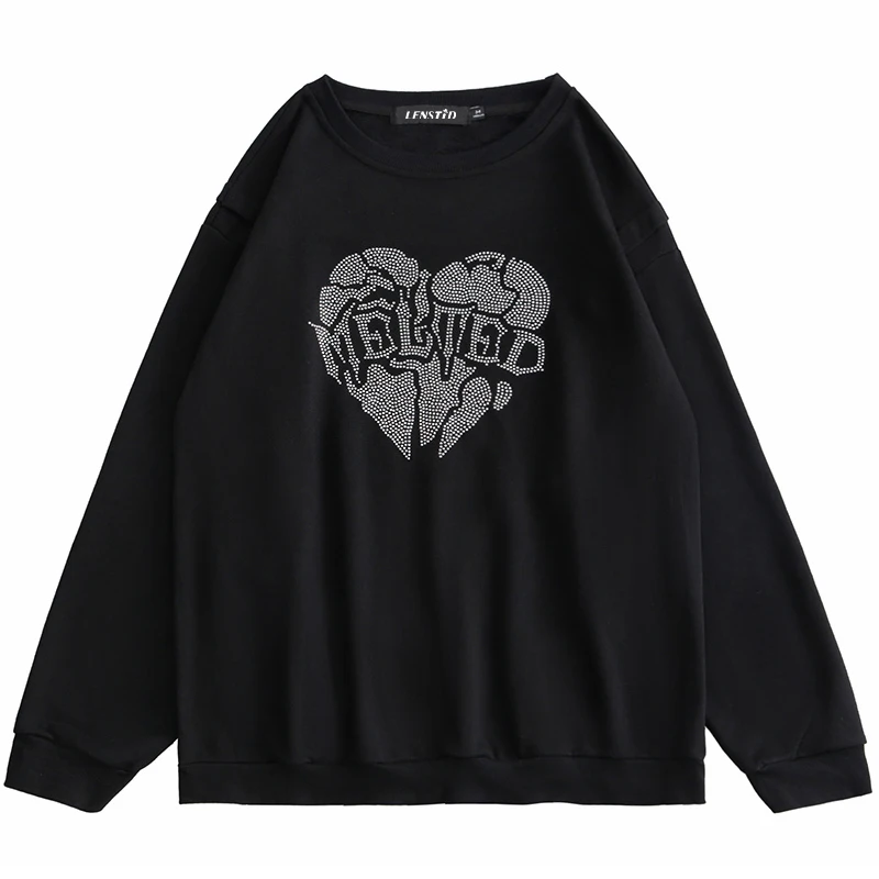 Hip Hop Streetwear Sweatshirt Pullover 2021 Men Heart Pullover Harajuku Cotton Loose Sweat Shirt Autumn Winter Hoodie Black
Hip Hop Streetwear Sweatshirt Pullover 2021 Men Heart Pullover Harajuku Cotton Loose Sweat Shirt Autumn Winter Hoodie Black