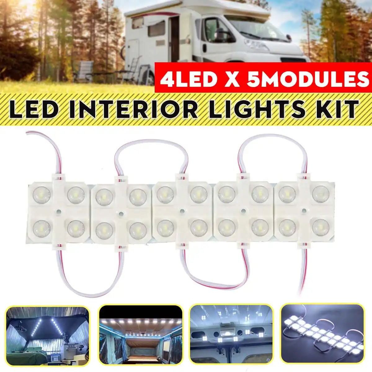 Светильник на крышу автомобиля, 5 х4 светодиода, 12 В
Светильник на крышу автомобиля, 5 х4 светодиода, 12 В