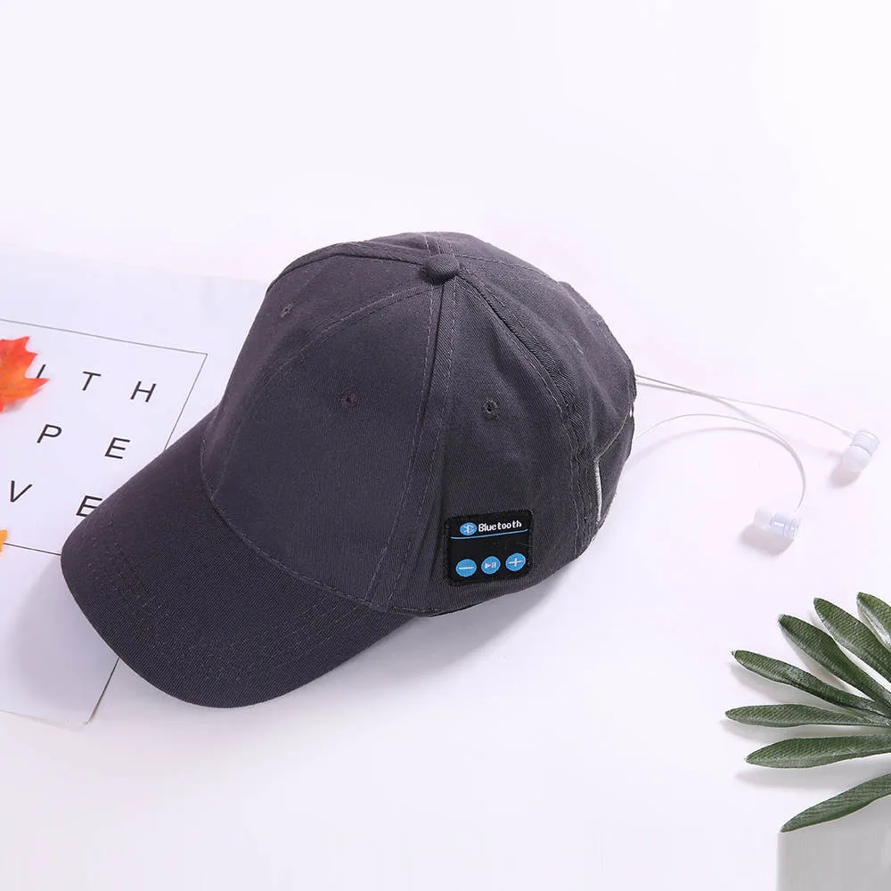 Беспроводная Bluetooth шапка уличная спортивная бейсболка наушники музыкальная