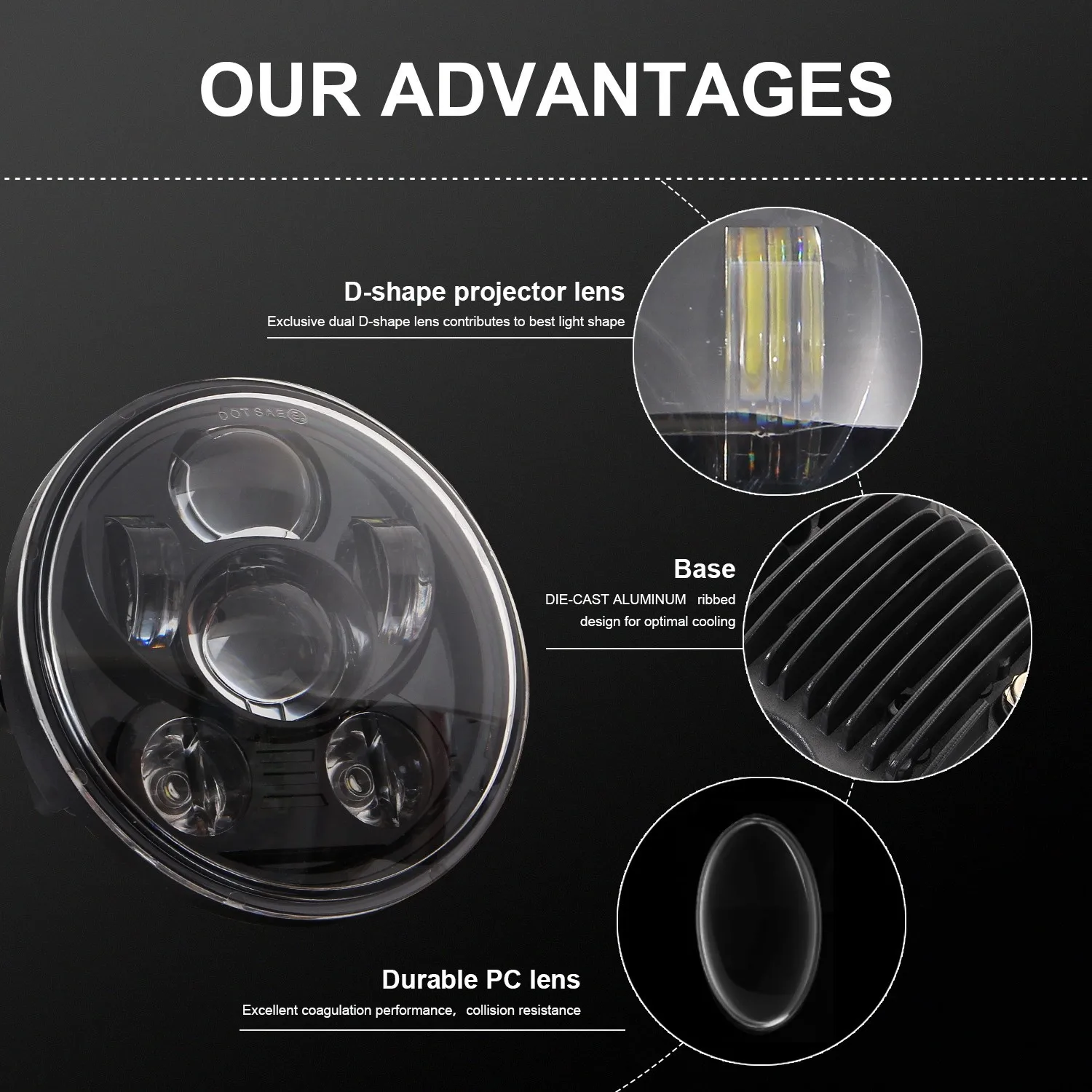 Car Led Headlight 5.75 Inch Motorcycle Led Headlight Headlight Motorcycle Accessories 9-30V 6000K High Beam, Low Beam, All White
Car Led Headlight 5.75 Inch Motorcycle Led Headlight Headlight Motorcycle Accessories 9-30V 6000K High Beam, Low Beam, All White