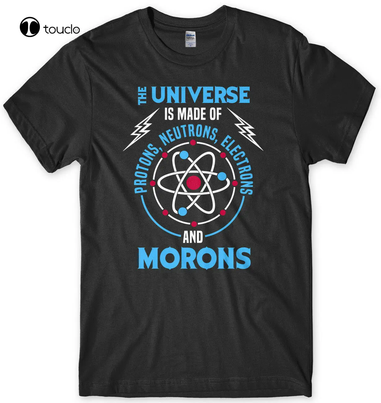 The Universe сделана из протонов и моонов смешная Мужская футболка унисекс на заказ