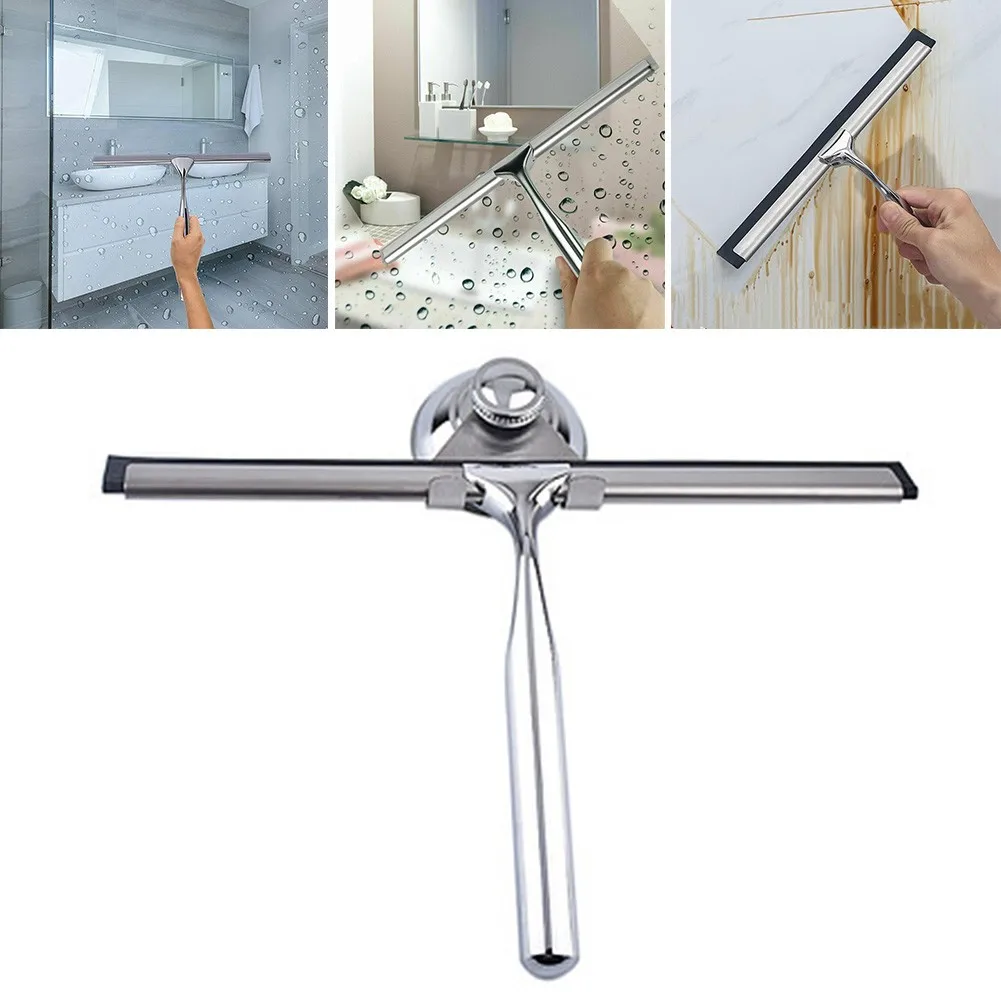 Shower Squeegee Window Glass Wiper Scraper Stainless Steel Cleaner With Hook Holder Bathroom Kitchen Car Wiper Suction Tool
Shower Squeegee Window Glass Wiper Scraper Stainless Steel Cleaner With Hook Holder Bathroom Kitchen Car Wiper Suction Tool