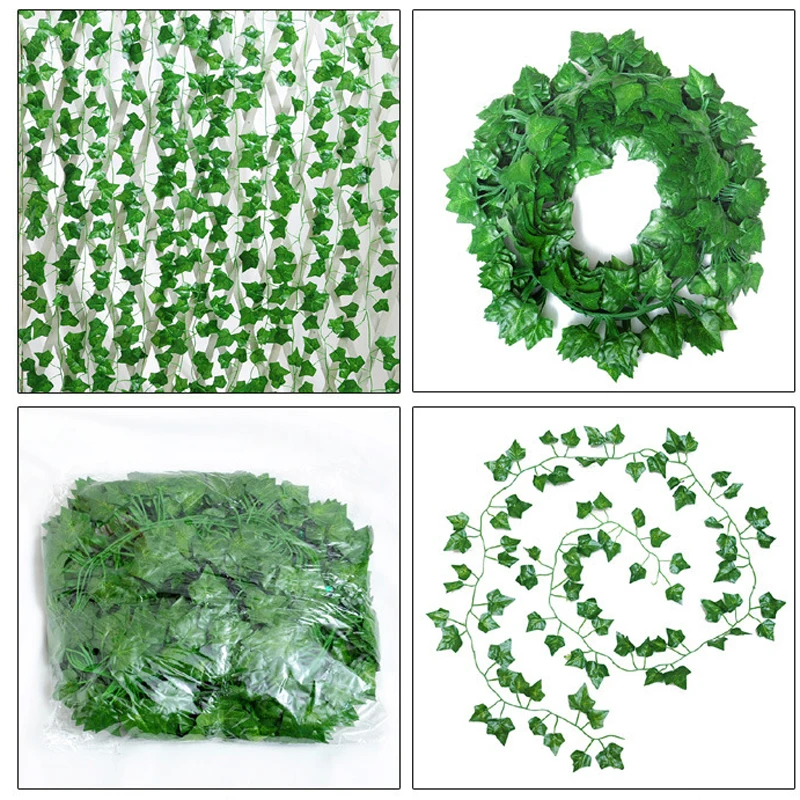 12pcs 2M Ivy green Fake Leaves Garland Plant Vine Foliage Home Decor Hanging Plastic Rattan String Wall Decor Artificial Plants 
12pcs 2M Ivy green Fake Leaves Garland Plant Vine Foliage Home Decor Hanging Plastic Rattan String Wall Decor Artificial Plants