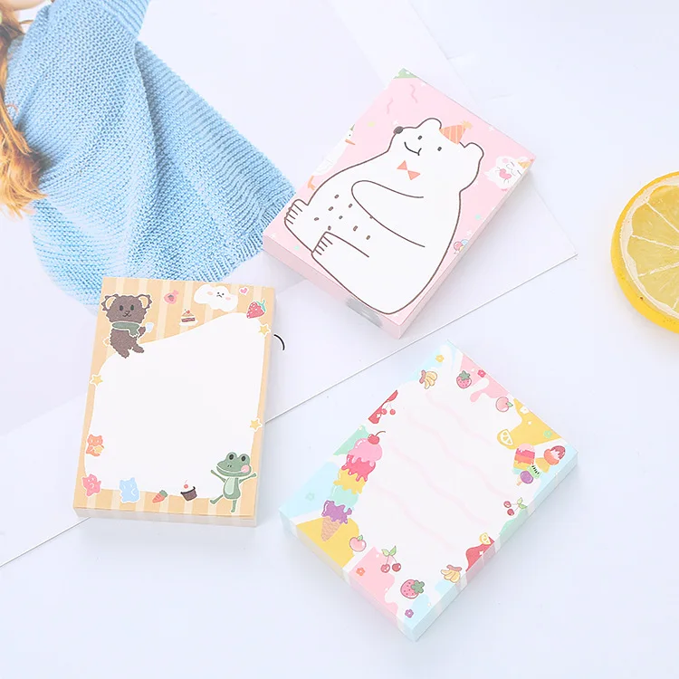 Creative cartoon bear note pad can tear student notepad office stationery message book note paper
Creative cartoon bear note pad can tear student notepad office stationery message book note paper