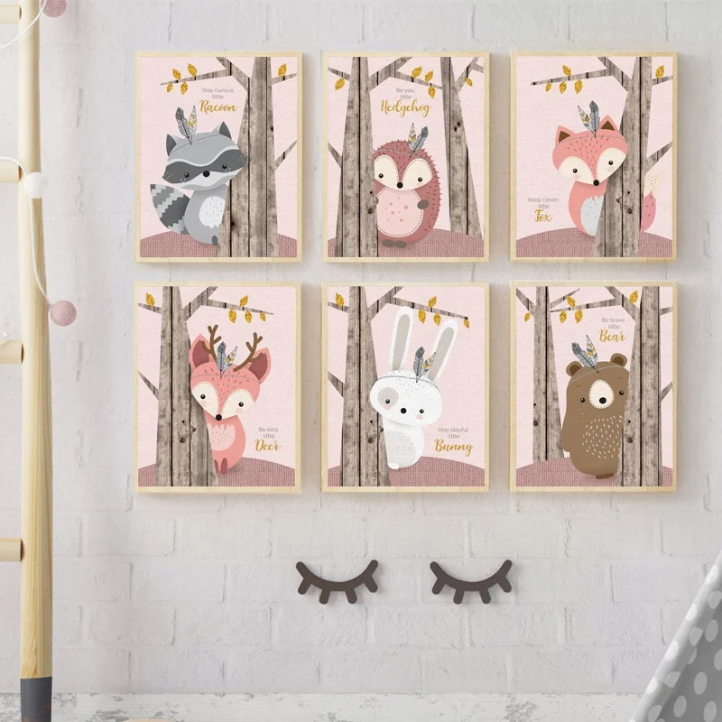 Rabbit Bear Fox Deer Raccoon Owl Nursery Wall Art Canvas Painting Nordic Posters And Prints Wall Pictures Baby Kids Room Decor
Rabbit Bear Fox Deer Raccoon Owl Nursery Wall Art Canvas Painting Nordic Posters And Prints Wall Pictures Baby Kids Room Decor