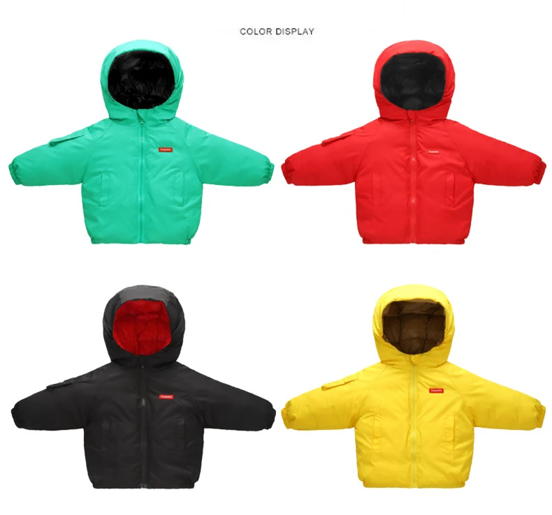 Winter Boy Down Jacket Parka Girl Warm Coats Two-sided Wear Down Hooded Jackets Children's Clothing for Snow Wear Kids Outerwear
Winter Boy Down Jacket Parka Girl Warm Coats Two-sided Wear Down Hooded Jackets Children's Clothing for Snow Wear Kids Outerwear