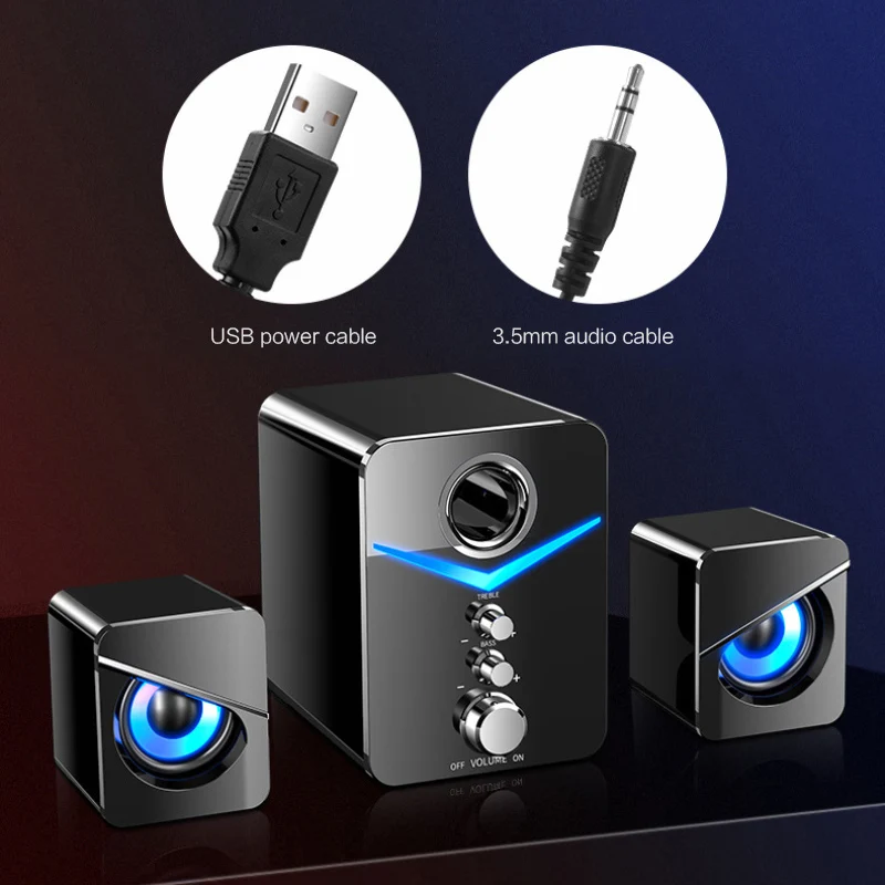 3pcs Surround Bass Stereo Portable Computer Speaker Multimedia Speakers With Subwoofer For Desktop PC Computer Subwoofer Speaker
3pcs Surround Bass Stereo Portable Computer Speaker Multimedia Speakers With Subwoofer For Desktop PC Computer Subwoofer Speaker