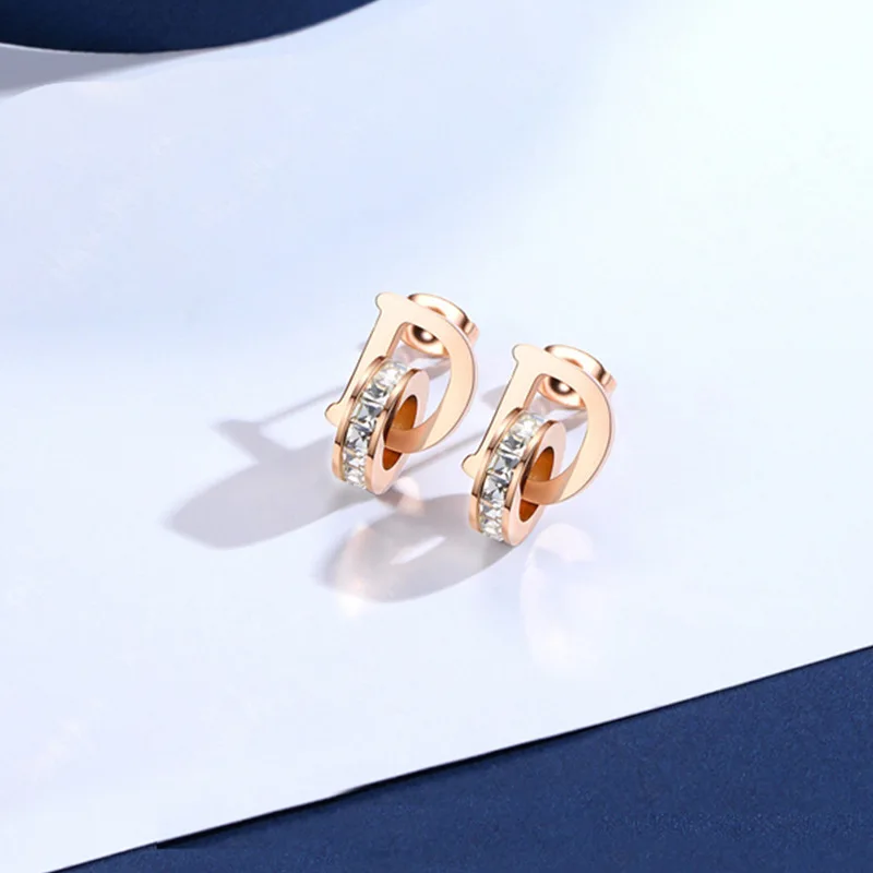 New Titanium Steel Zircon D letter Circle Earrings Luxury Party earrings For Women Christmas Unusual Fashion Versatile
New Titanium Steel Zircon D letter Circle Earrings Luxury Party earrings For Women Christmas Unusual Fashion Versatile