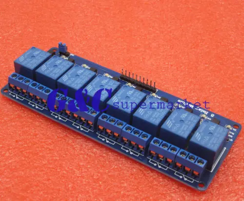 12В 8-канальный релейный модуль с оптомуфтой PIC ARM DSP AVR | Электронные компоненты и