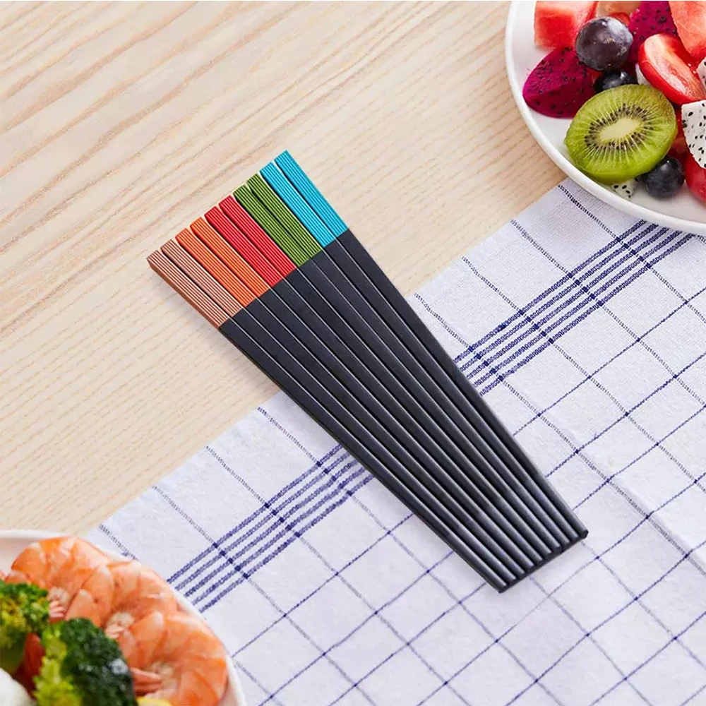 Yiwu Yi Shen Rainbow Meal Alloy Chopsticks 5 Pair Stylish Safe Health Materials Anti-mildew Durable Household Kitchen Tableware
Yiwu Yi Shen Rainbow Meal Alloy Chopsticks 5 Pair Stylish Safe Health Materials Anti-mildew Durable Household Kitchen Tableware