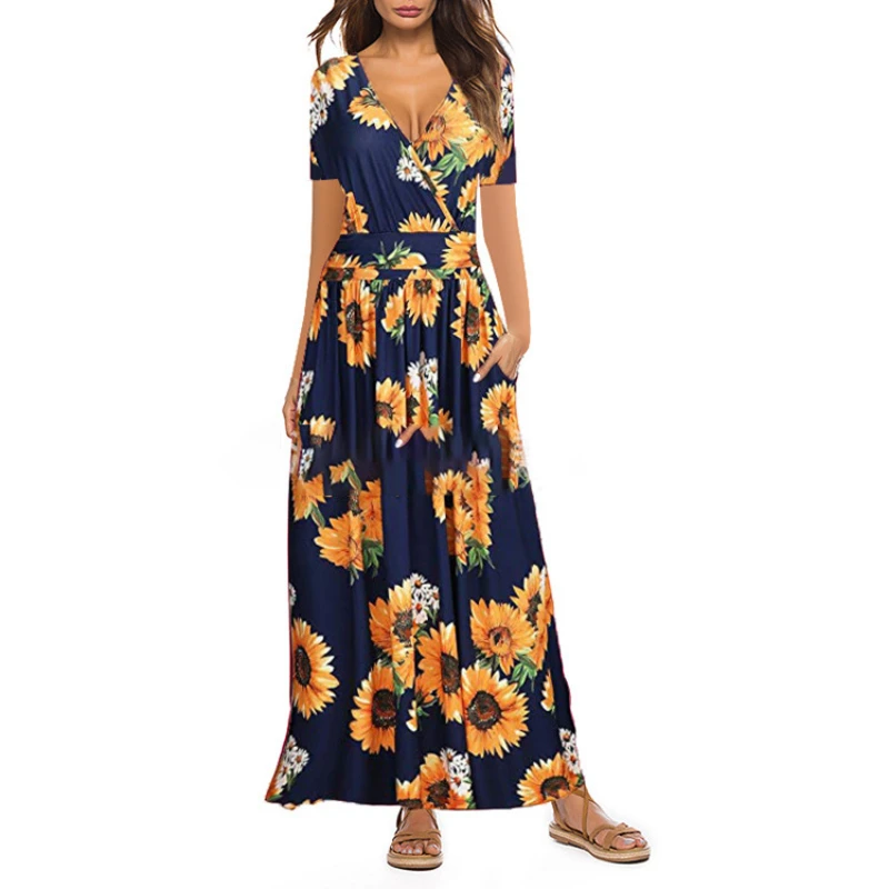 Dress of Condole of Print of Summer New Type Woman Temperaments V Gets Pocket Dress Fashionable and Comfortable
Dress of Condole of Print of Summer New Type Woman Temperaments V Gets Pocket Dress Fashionable and Comfortable