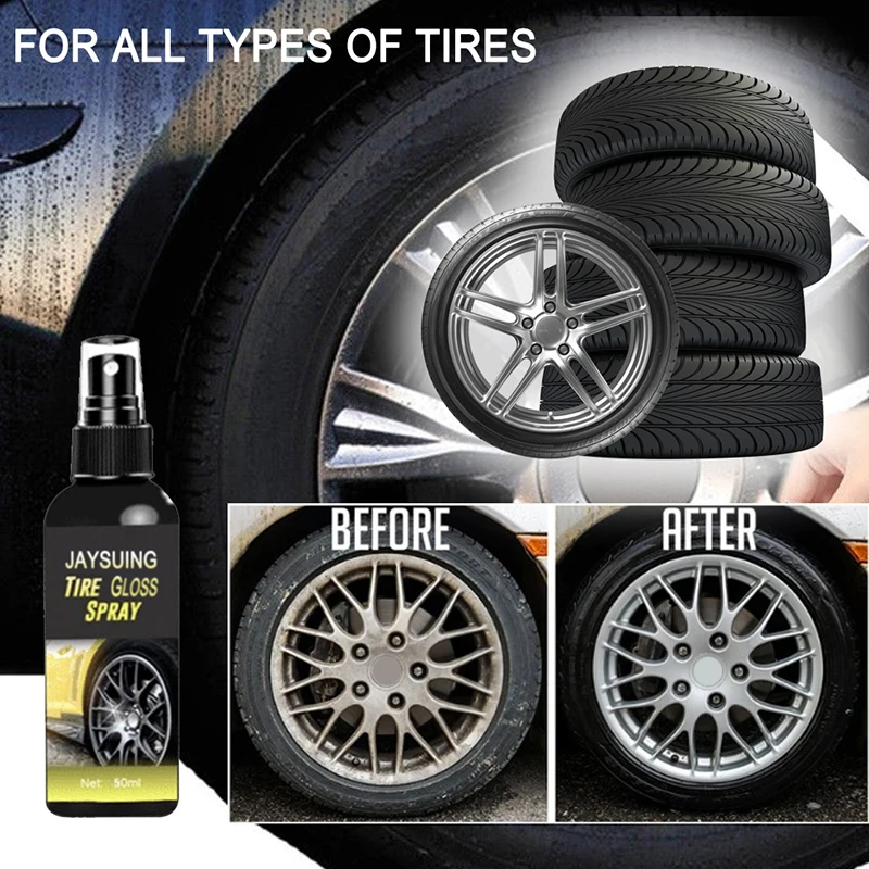 50ml Car Tire Shine Spray Car Paint Coating Wheel Tyre Gloss Refurbishing Agent Polishing Spraying Wax Cleaner Car Maintenance
50ml Car Tire Shine Spray Car Paint Coating Wheel Tyre Gloss Refurbishing Agent Polishing Spraying Wax Cleaner Car Maintenance