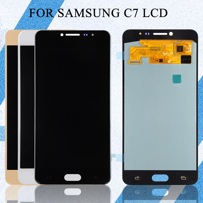 Super Amoled Catteny C7 дисплей для Samsung Galaxy C7000 ЖК-дисплей с сенсорным экраном дигитайзер в