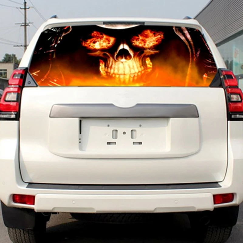 Flame Skull for Truck Jeep Suv Pickup 3D Rear Windshield Decal Sticker Decor Rear Window Glass Poster 57.9 x 18.1 Inch
Flame Skull for Truck Jeep Suv Pickup 3D Rear Windshield Decal Sticker Decor Rear Window Glass Poster 57.9 x 18.1 Inch