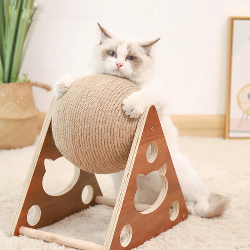 Cat Chew Toy Sisal Rope Ball Pet Interactive Play Toy Scratching Tool Assembly Wood Shelf Trainning Device
Cat Chew Toy Sisal Rope Ball Pet Interactive Play Toy Scratching Tool Assembly Wood Shelf Trainning Device