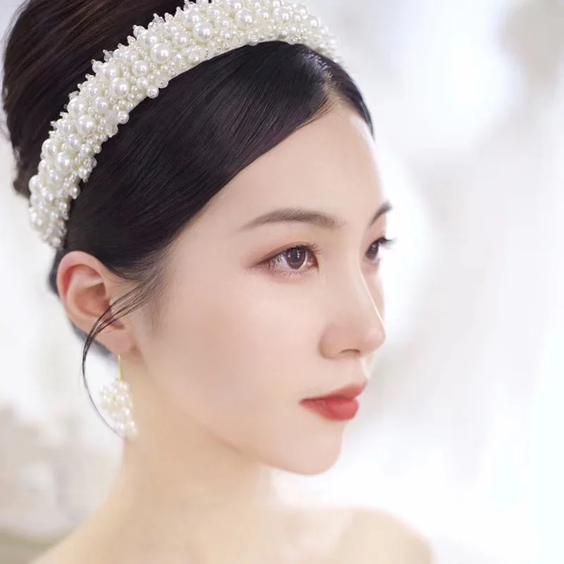New Wedding Pearl Bridal Hair Band Headband Elegant All-match Luxury Pearl Weddings Hair Accessories Romantic Head Wrap Headwear
New Wedding Pearl Bridal Hair Band Headband Elegant All-match Luxury Pearl Weddings Hair Accessories Romantic Head Wrap Headwear