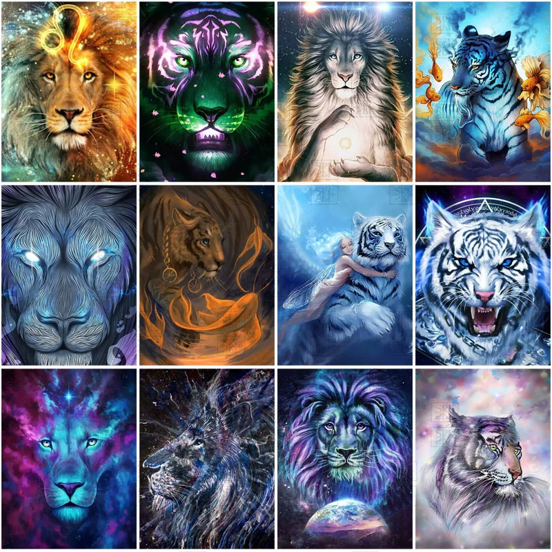 5D Diy Full Square Round Diamond Painting Animals Tiger Lion Diamond Mosaic Cross Stitch Kits Home Decorative Wall Art Pictures
5D Diy Full Square Round Diamond Painting Animals Tiger Lion Diamond Mosaic Cross Stitch Kits Home Decorative Wall Art Pictures